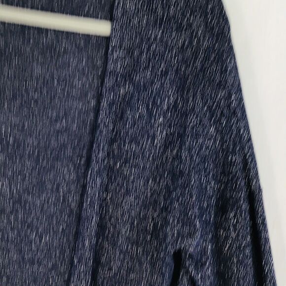 Blue Metallic Knit Open Long Cardigan Long Sleeve Womens Size L Charming Charlie - Picture 5 of 12